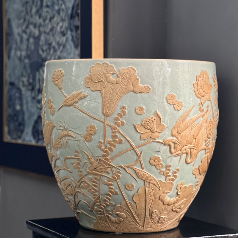 雕刻一堂和谐缸