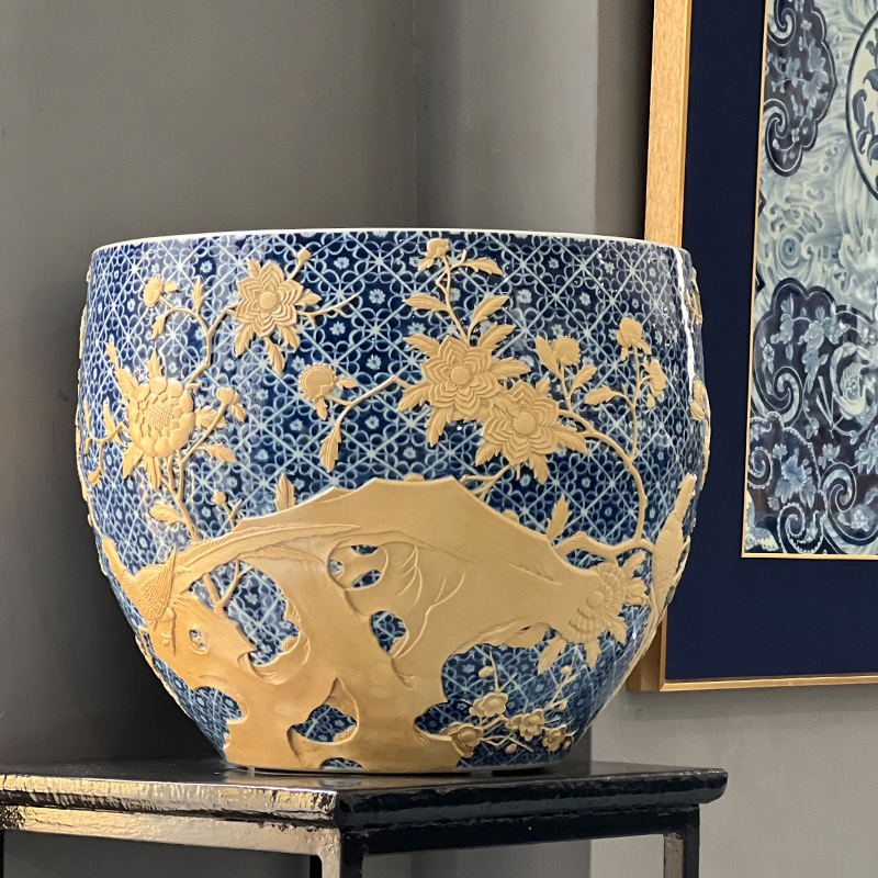 锦上添花雕刻缸