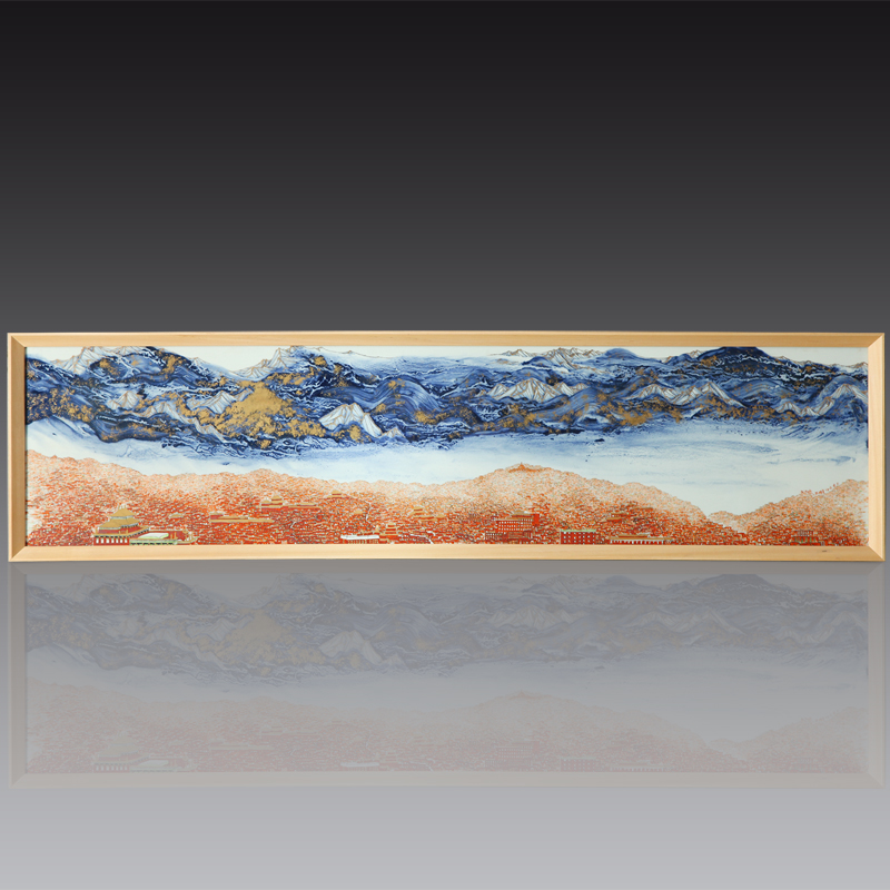 泼墨色达瓷板画