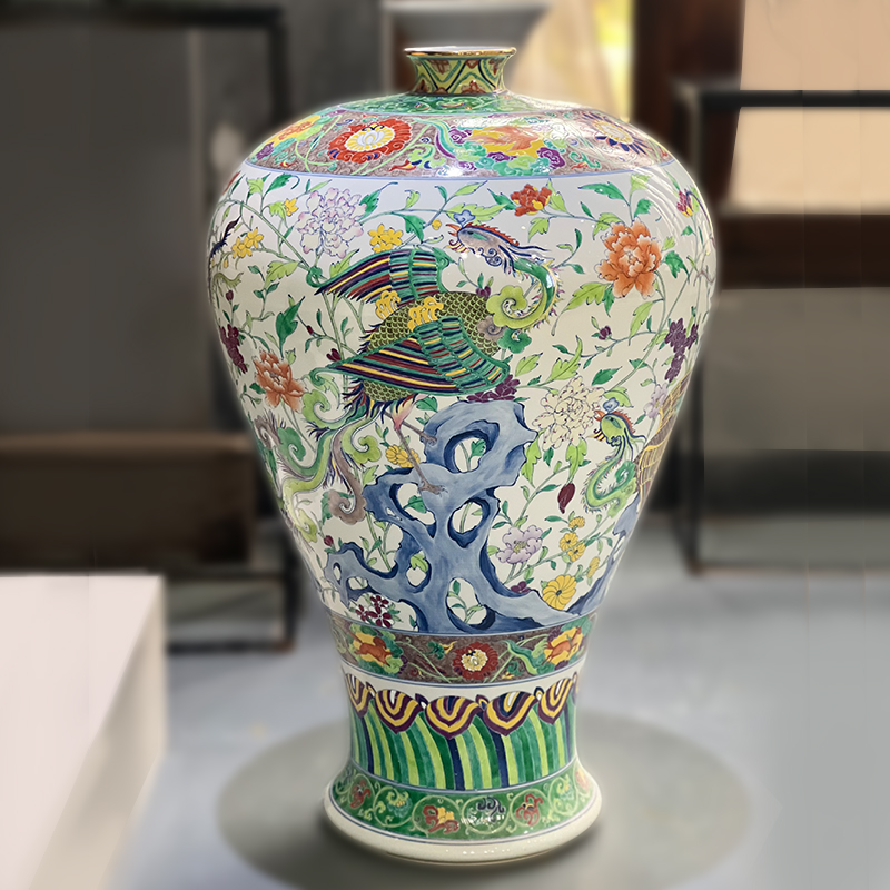 春色满园凤凰大瓶