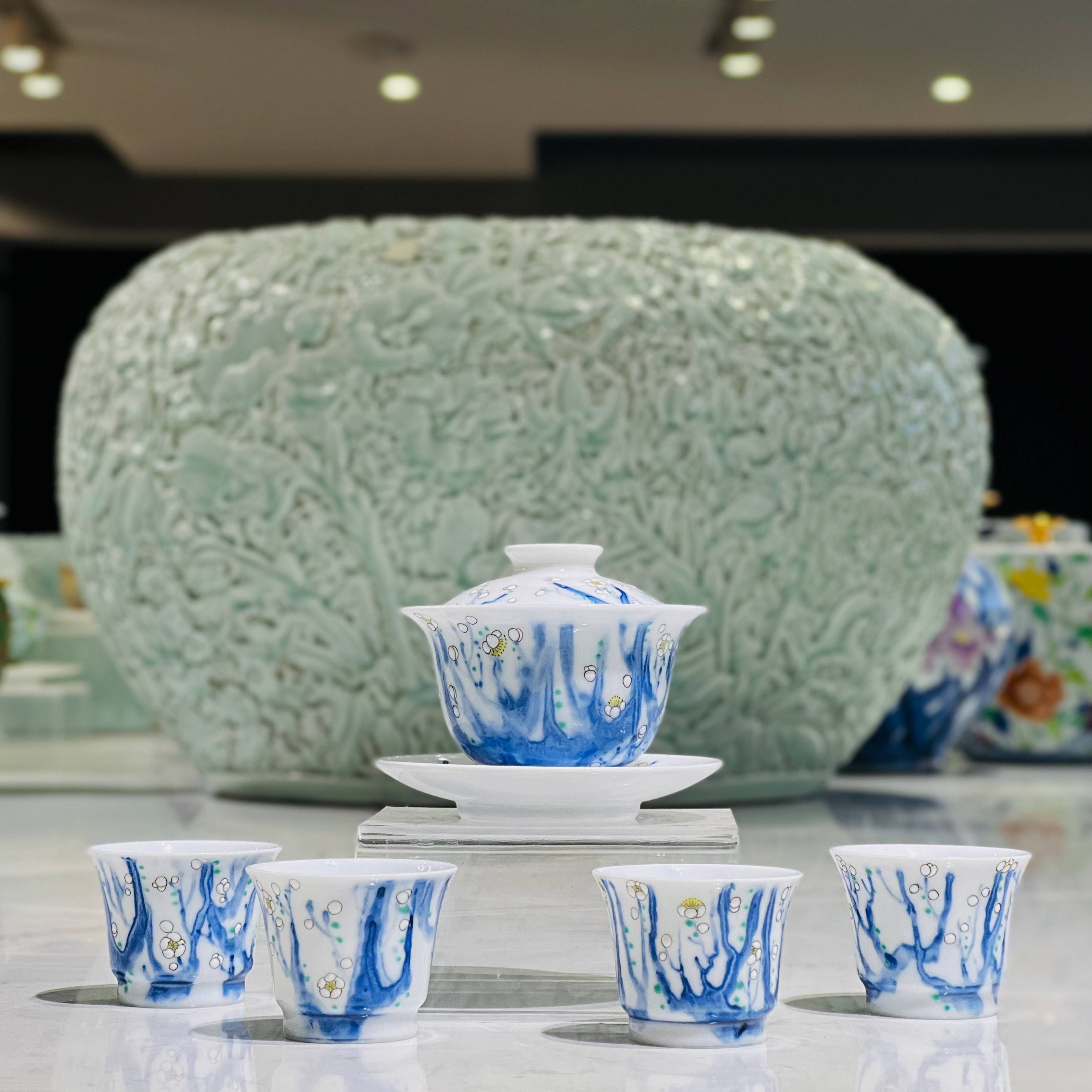 斗彩梅花茶具系列