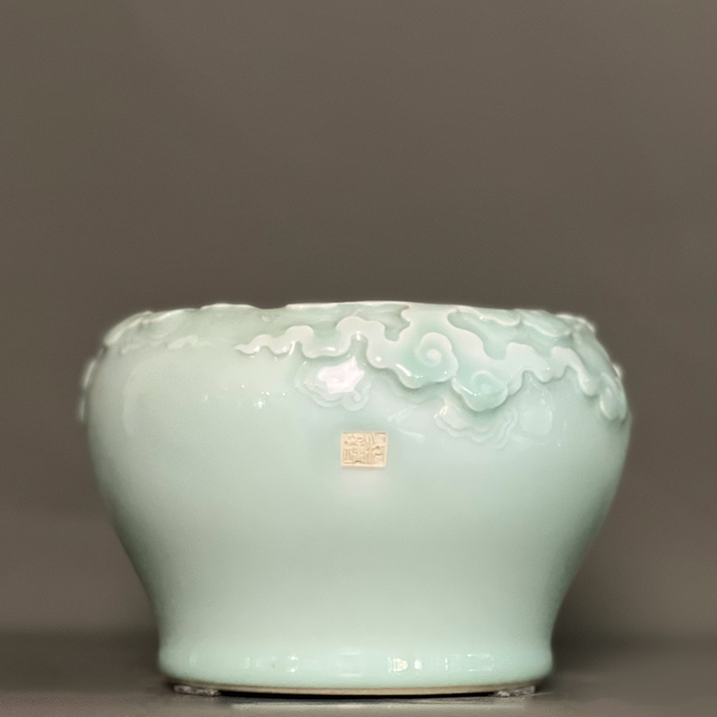 青釉祥云雕刻罐（迷你）